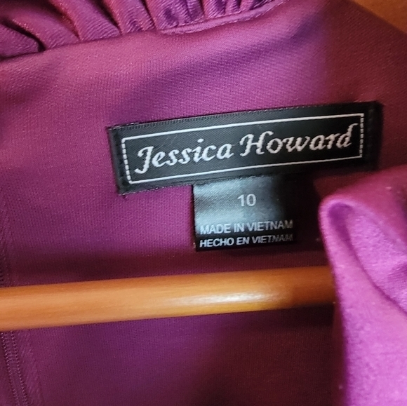 Jessica Howard Formal‎ Eggplant Sleeveless Dress Size 10 NWT - Picture 4 of 5